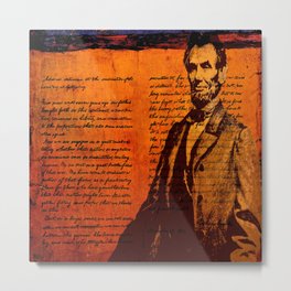 Abraham Lincoln and the Gettysburg Address Metal Print