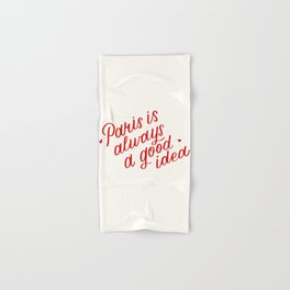 Paris | Red Hand & Bath Towel