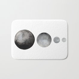 Black and White Moon Phase Badematte