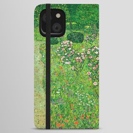 Gustav Klimt "Orchard With Roses" iPhone Wallet Case