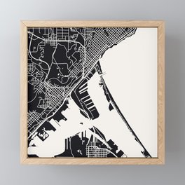 Map Series // Duluth MN Framed Mini Art Print