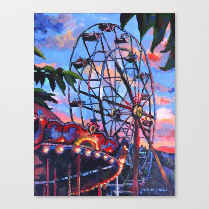 Ferris Wheel Canvas Print By Juliettecaron Society6