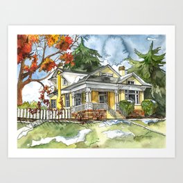 The Autumn House Art Print