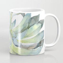 Echeveria Succulent Watercolor Cactus Nature Coffee Mug