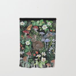 Rabbit and Strawberry Garden Wall Hanging