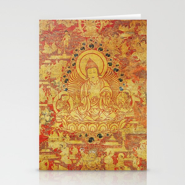 Hindu Teacher Atisha Thangka 1600s Stationery Cards