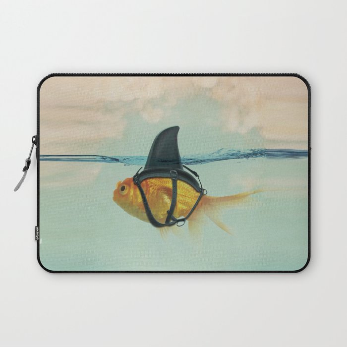 Brilliant DISGUISE - Goldfish with a Shark Fin Laptop Sleeve