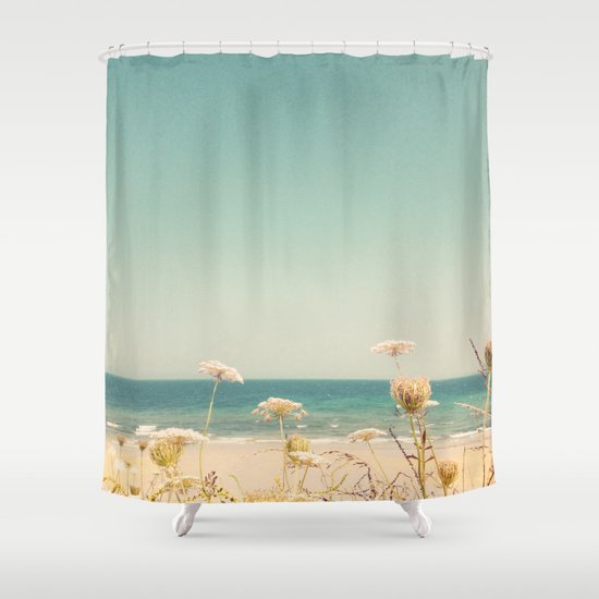 Water and Lace Shower Curtain