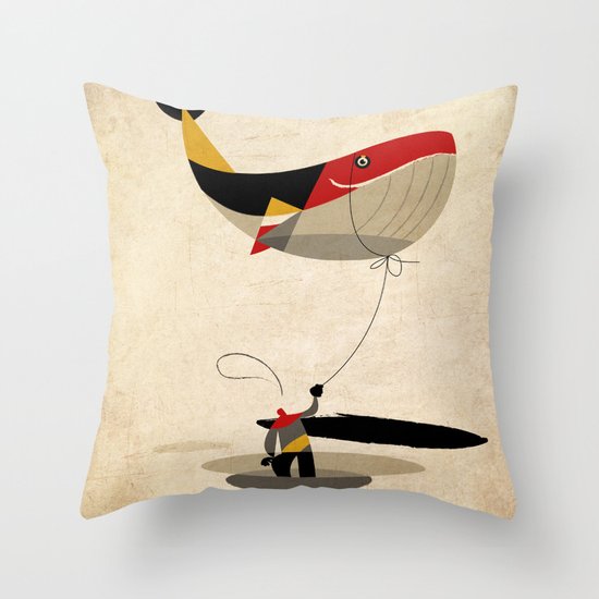 thoughts on a leash Throw Pillow
