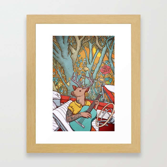 A ride and a song Framed Art Print