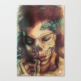 Skull Girl Canvas Print