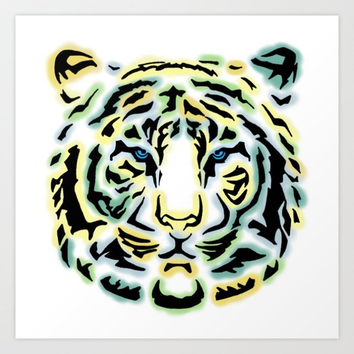 Tribal Tiger Art Print