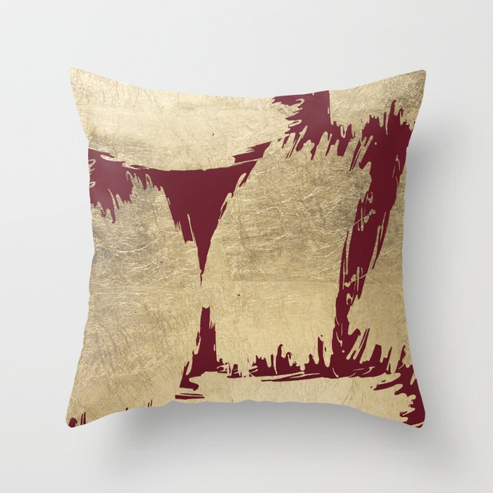 Burgundy and beige throw outlet pillows