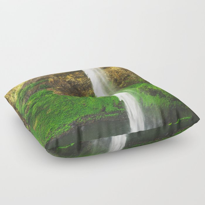 Waterfall in Oregon Floor Pillow