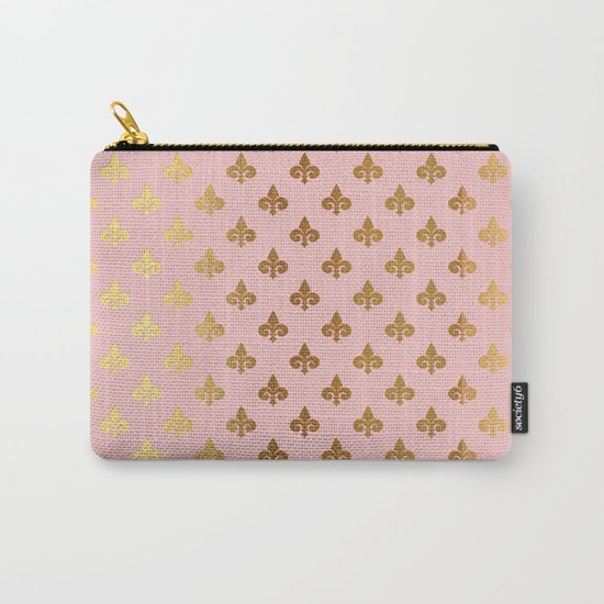 Royal gold ornaments on pink backround Carry-All Pouch