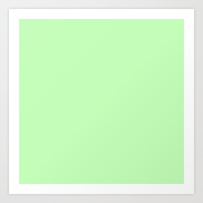 Solid Light Jade Green Color Art Print by podartist | Society6