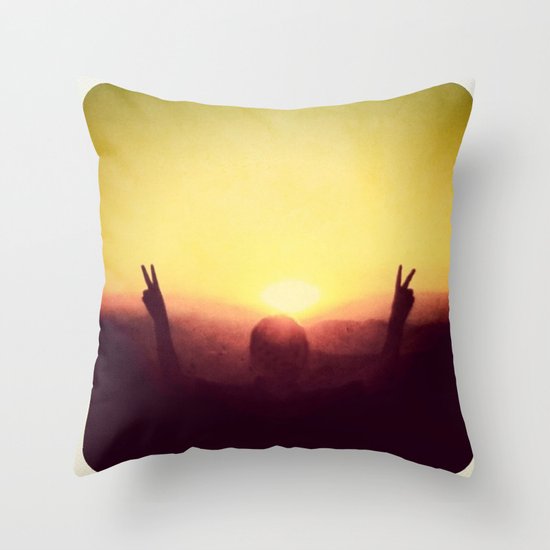 Peace Out Throw Pillow by Skye Zambrana Society6