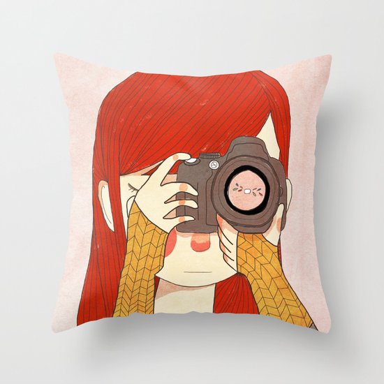 Behind The Lens Throw Pillow