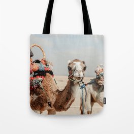 Camel blue eyes | Agafay desert | Morocco | Africa | bright colors | pastel colors | dromedary | animal | art print | travel print | travel photography Tote Bag