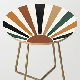 Multicolor retro Sun design 4 Side Table