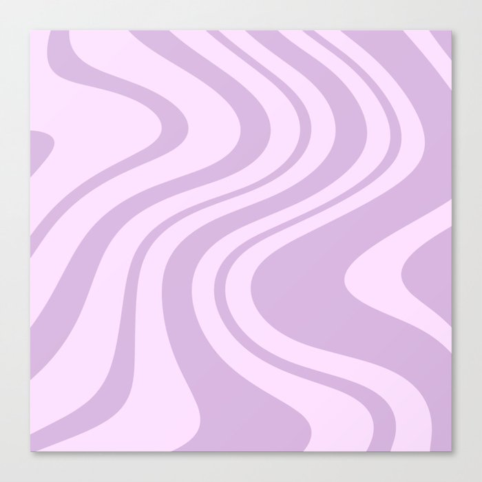 Swirl Marble Stripes Pattern (lavender) Canvas Print