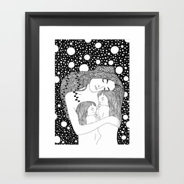 Gustav Klimt - Motherhood (mother and two daughters) Framed Art Print
