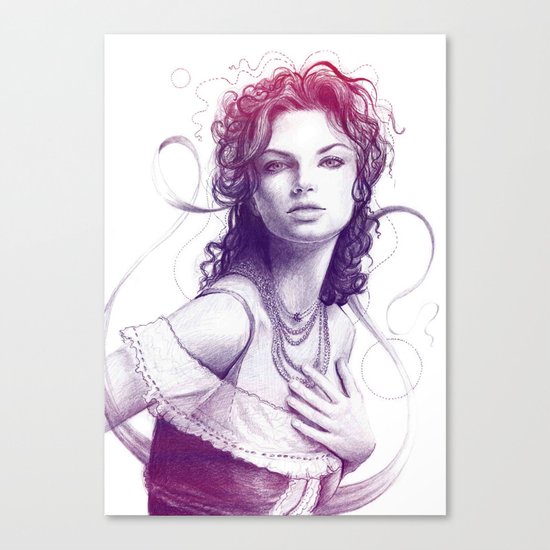 Beautiful Girl Portrait Canvas Print