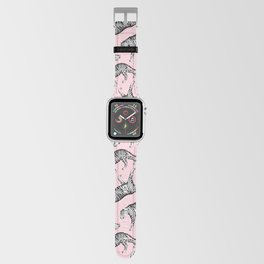 Tigers (Pink and White) Apple Watch Band