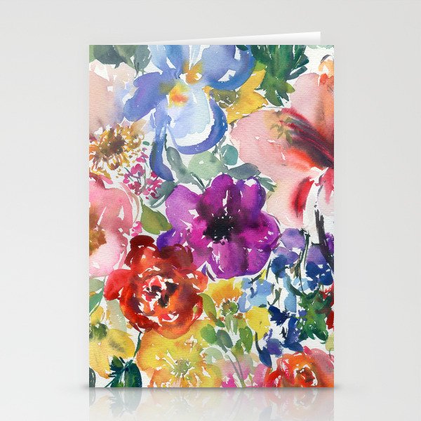 rainbow floral pattern N.o 7 Stationery Cards