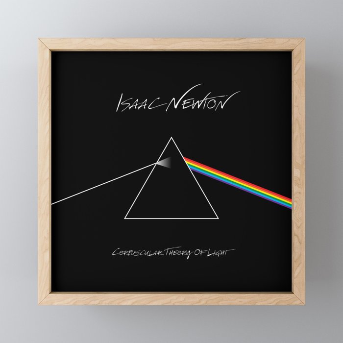 Isaac Newton - Corpuscular Theory of Light Framed Mini Art Print