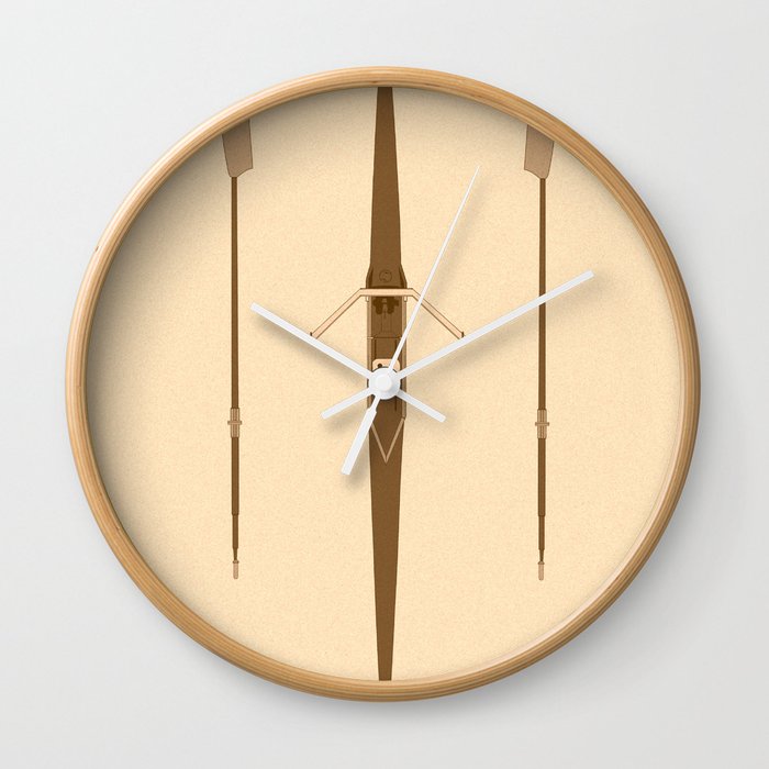 rowing single scull Wall Clock