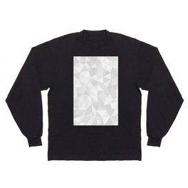 Subtle Geometric White and Grey Minimal Abstract Pattern Long Sleeve T-shirt