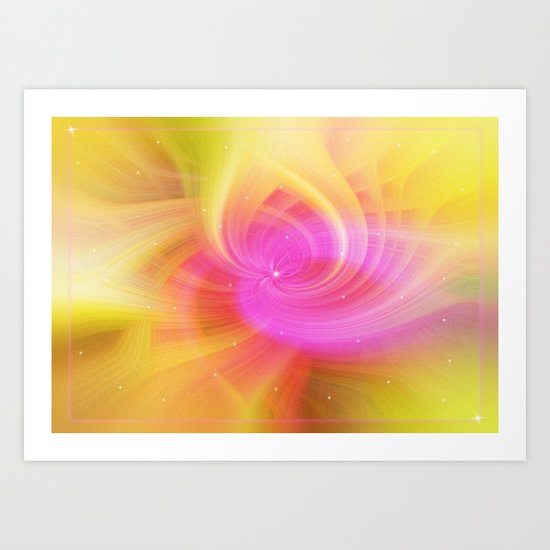 Starry pink abstract Art Print