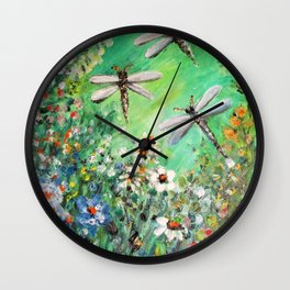 Dragonfly Summer Wall Clock