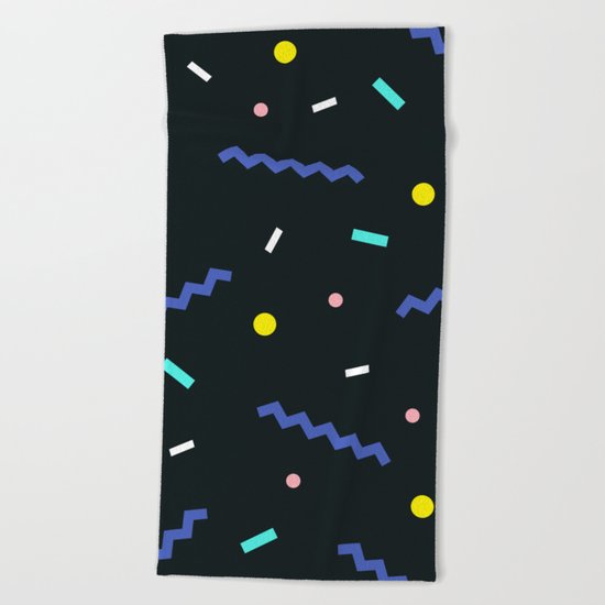 Memphis pattern 53 Beach Towel