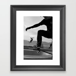 Skate Soaring Framed Art Print