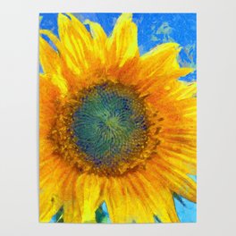 Happy Sunflower Poster
