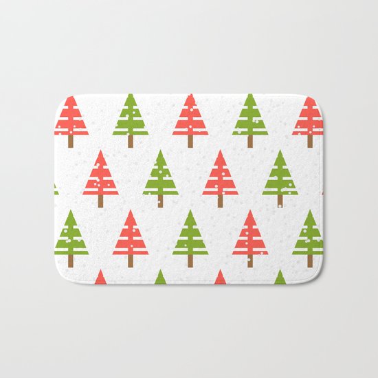 Christmas tree. Bath Mat