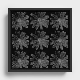 9 Flowers Framed Canvas