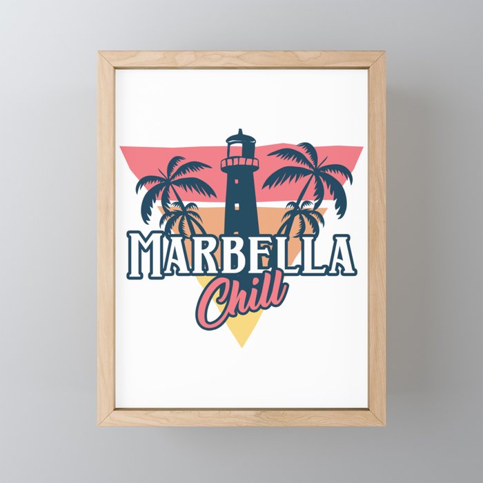 Marbella chill Framed Mini Art Print