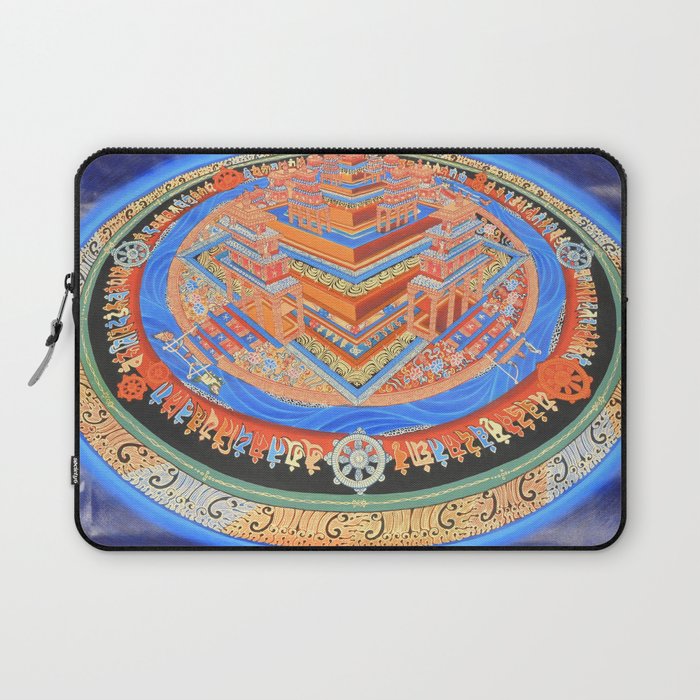 Kalachakra Mandala Three Dimensional Representation Tibetan Buddhist  Laptop Sleeve
