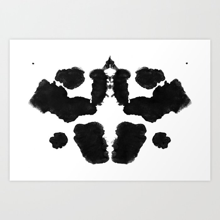 Rorschach Inkblot 04 Art Print