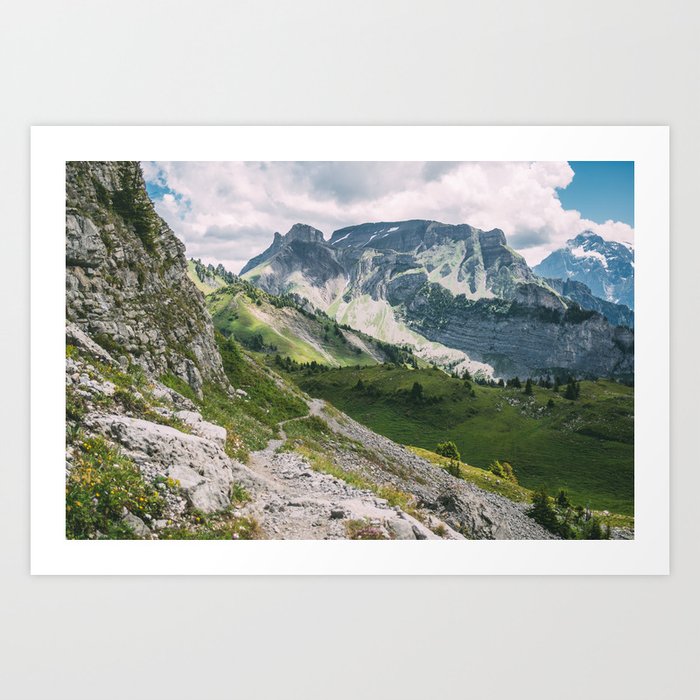 Switzerland Alps - Rock Mountains Landscape - Nature Photography Art Print