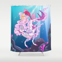 Mermaid Ride  Shower Curtain