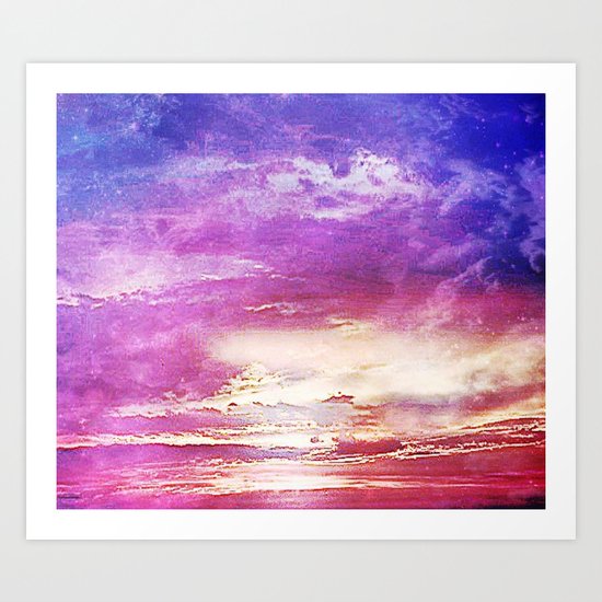 Sunset skies Art Print