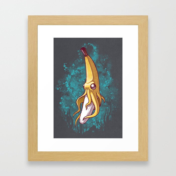 Banana Squid!!! Framed Art Print