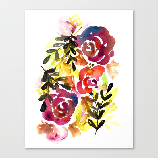 Violet Roses Canvas Print