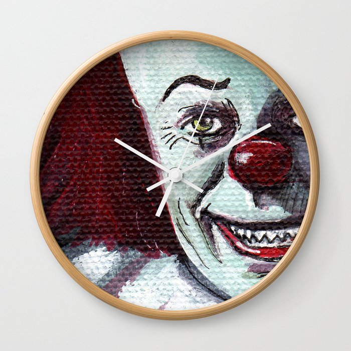 Pennywise the Clown Wall Clock by Minerva Torres-Guzman | Society6