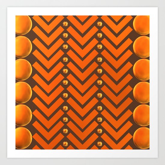 Gold Patterns Art Print
