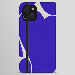 Navy Blue Hearts Contemporary Pattern iPhone Wallet Case